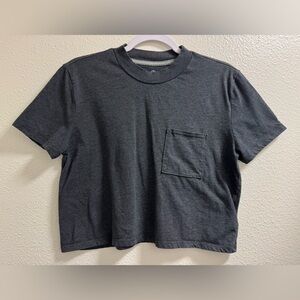 Volcom Stone Cropped Shirt Pocket True To This Short Sleeve Crew Neck Kids M/8
